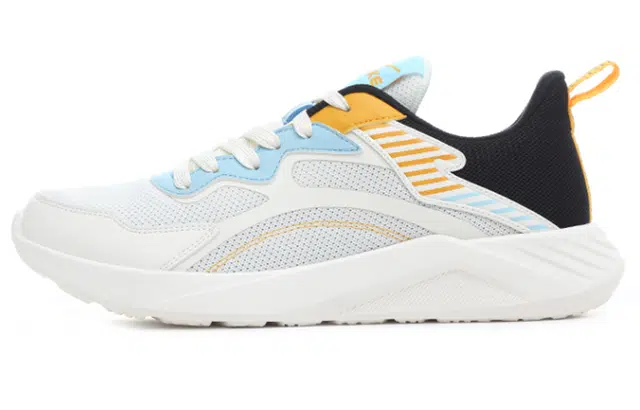 鸿星尔克 防滑耐磨 低帮 运动休闲鞋 白黑