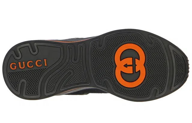 Gucci Suede Mesh Low Top Sneakers Black Brown