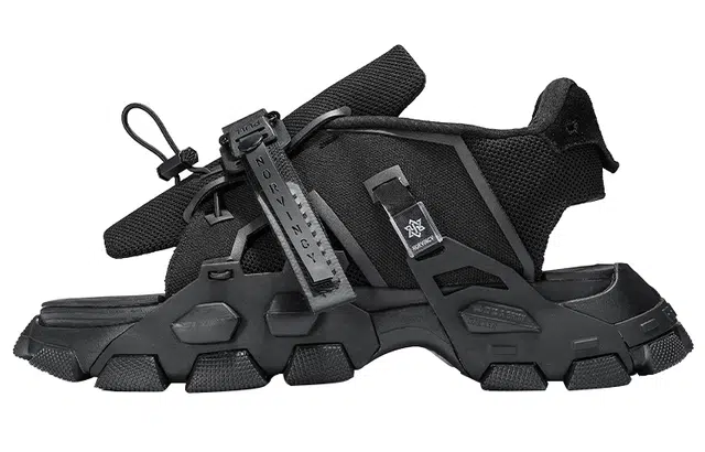 NORVINCY Magnetic Buckle Sandals Black