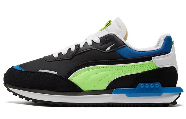 PUMA City Rider Electric Black Green Blue