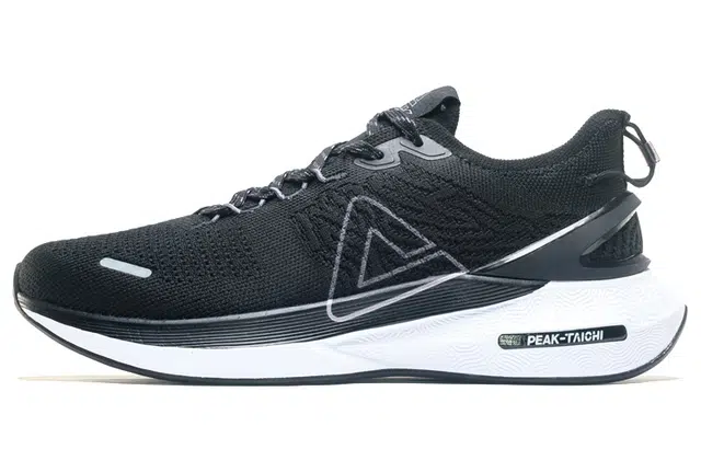 匹克 态极 水盾 防泼水飞织科技 低帮 跑步鞋 男款 黑白