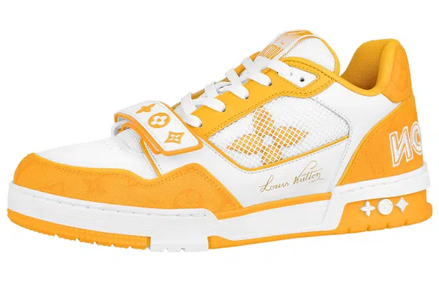 Louis Vuitton Trainer White Yellow