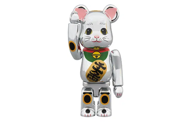 BE@RBRICK Silver Fortune Cat