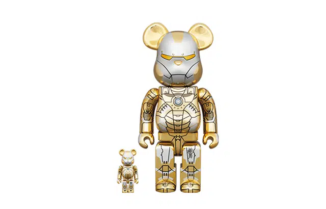 BE@RBRICK x Sorayama Ironman Reverse Gold