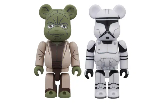 BE@RBRICK Star Wars Yoda + Clone Trooper 100%