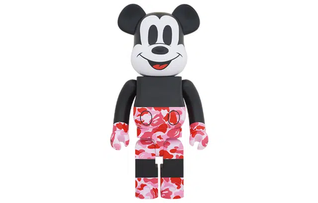 BE@RBRICK BAPE Mickey Mouse Camo Pink