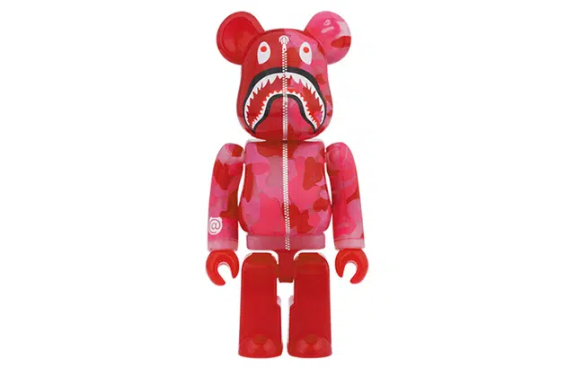 BE@RBRICK x BAPE Clear ABC Camo Shark 2020 Red