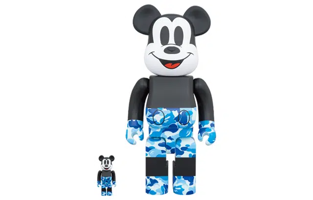 BERBRICK x BAPE BLACK MICKEY MOUSE 7cm28cm