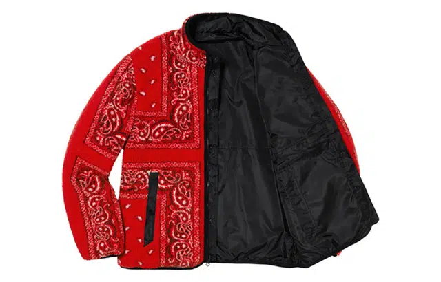Supreme FW19 Week 3 Reversible Bandana Fleece Jacket