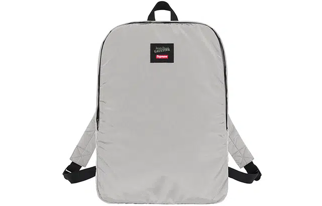 Supreme SS19 x Jean Paul Gaultier Reversible Backpack MA-1 Silver