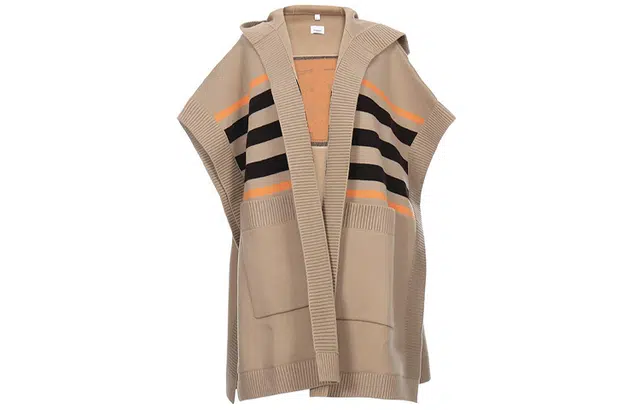 Burberry Hooded Wool Poncho
