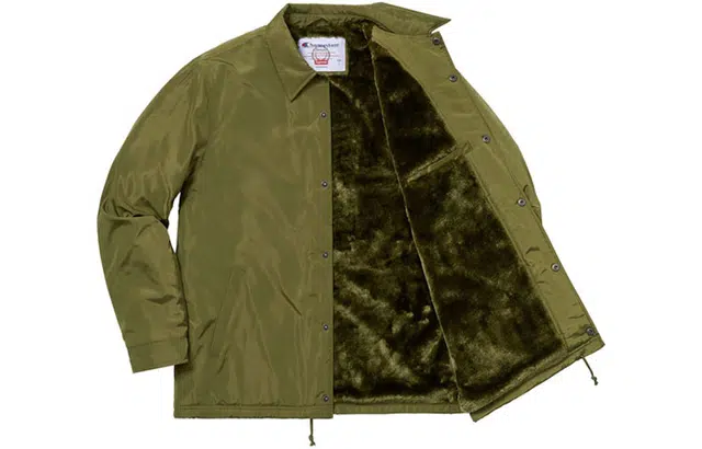 Supreme x Champion Coaches Jacket Olive