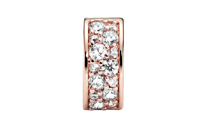 Pandora Sparkling Elegance Silicone Clip Rose Gold