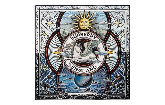 Burberry Star Print Scarf Blue