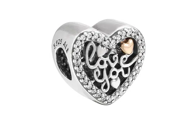 Pandora Love Words Heart Charm