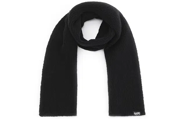 肯默 针织毛线时尚长方巾 绒线围巾 男女同款情侣款 黑色/卡其/绿色