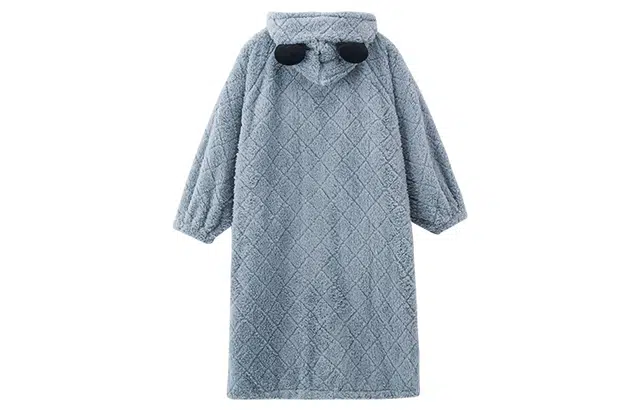 小情歌 纯色可爱卡通连帽珊瑚绒睡袍 家居服套装 女款