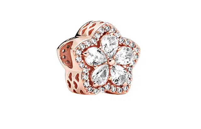 Pandora Snowflake Charm Rose Gold