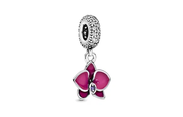 Pandora Orchid Silver Charm