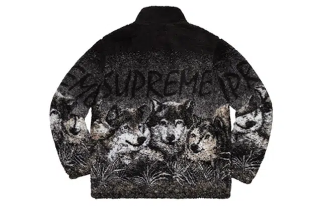 Supreme SS19 Wolf Fleece Jacket Black