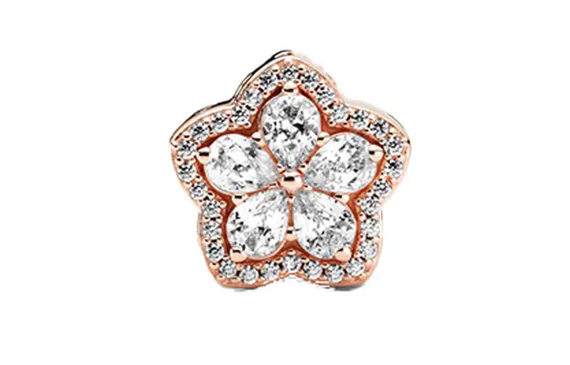 Pandora Snowflake Charm Rose Gold