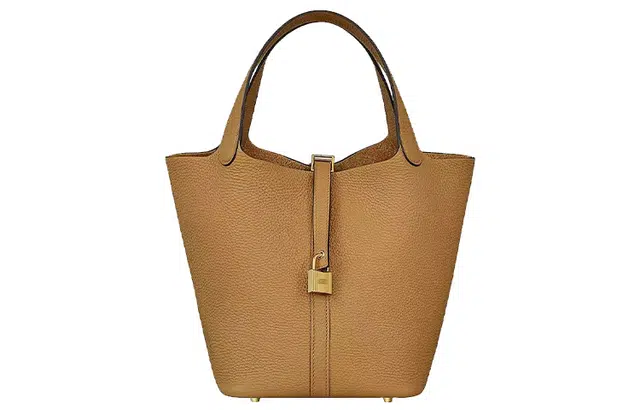 HERMES Picotin Lock 22Taurillon Clemence 4B Biscuit