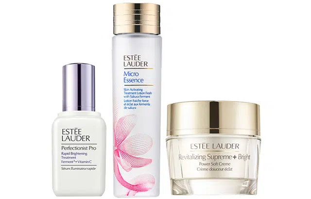 雅诗兰黛 专研打斑弹+白胶原霜+樱花原生液护肤套装 保湿补水