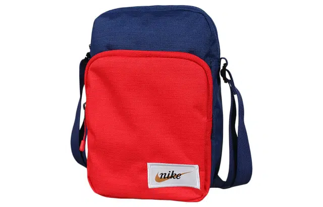 Nike Heritage Smit-Label Shoulder Bag Deep Blue Red
