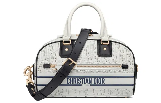 DIOR Vibe Bowling Bag White Blue