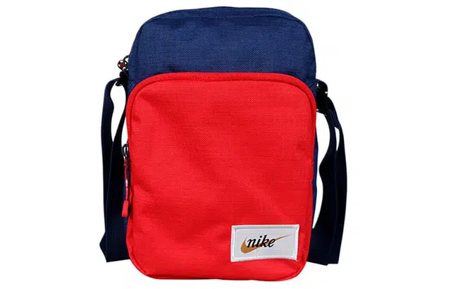 Nike Heritage Smit-Label Shoulder Bag Deep Blue Red