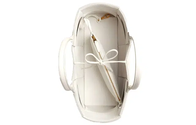 Bottega Veneta BV Woven Strapless Tote White