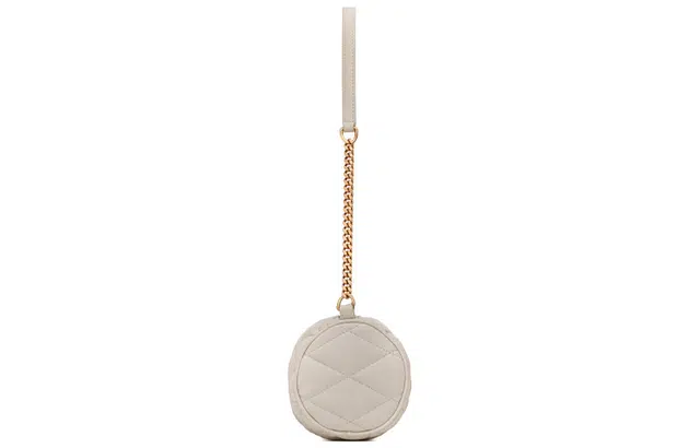 Saint Laurent Logo Chain Mini Cylinder Bag White