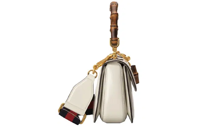 Gucci Bamboo Small Shoulder Bag White