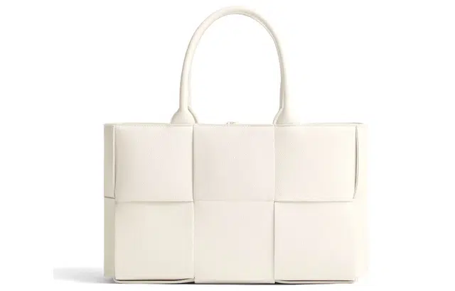 Bottega Veneta BV Woven Strapless Tote White