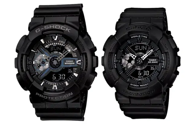 Casio G-Shock GA-110-1B + Baby-G BA-110BC-1A