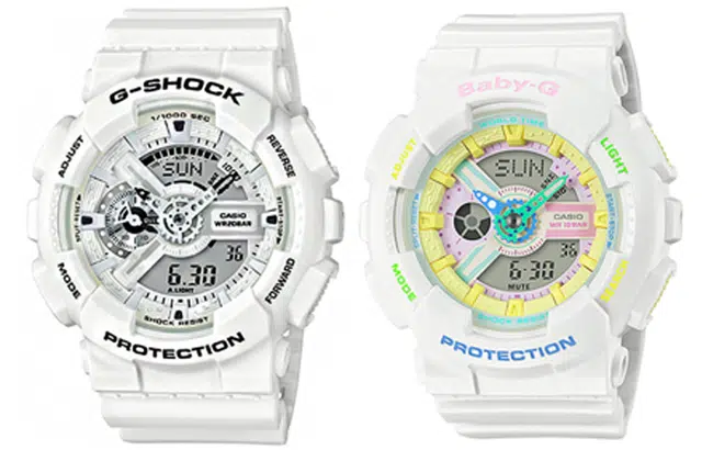 Casio G-Shock GA-110MW-7A & Baby-G BA-110TM-7A