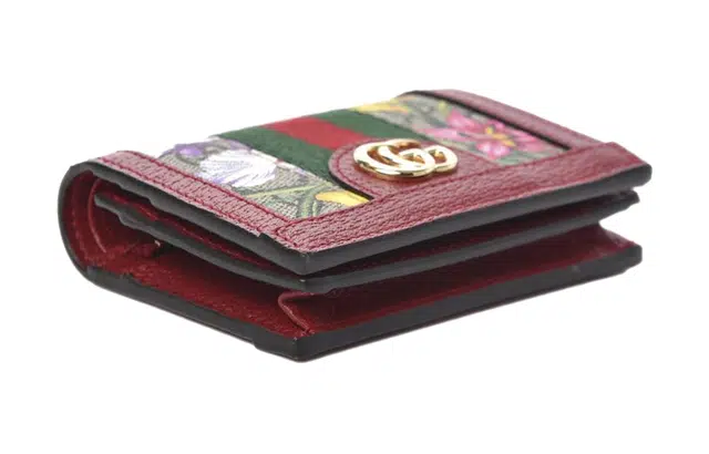 Gucci Floral Logo Stripe Wallet