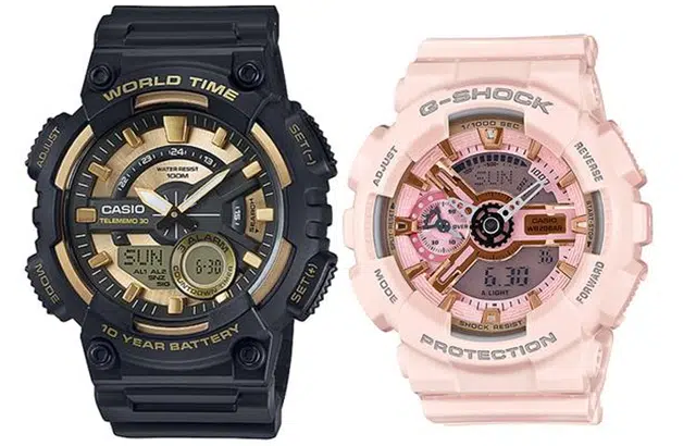 CASIO STANDARDBABY-G AEQ-110BW-9A+GMA-S110MP-4A1