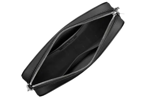 Michael Kors Jet Set Chain Logo Leather Shoulder Bag Large Black