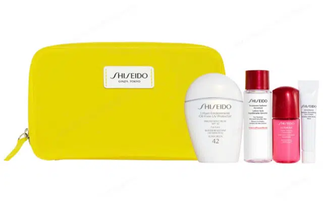 资生堂 白胖子无油防晒霜红腰子红妍精华眼霜套装