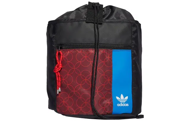 adidas Trefoil Bucket Backpack Black Red Blue