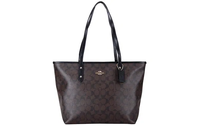 Glamorous large tote weekender bag in black weave
