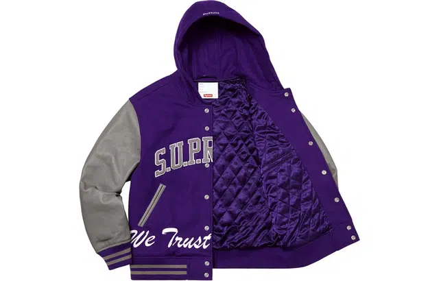 Supreme FW20 Week 9 King Hooded Varsity Jacket