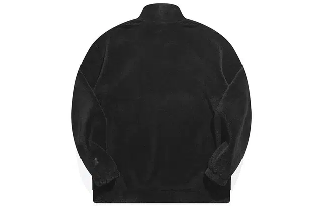 特步 保暖加厚纯色立领棉服 男款 黑色