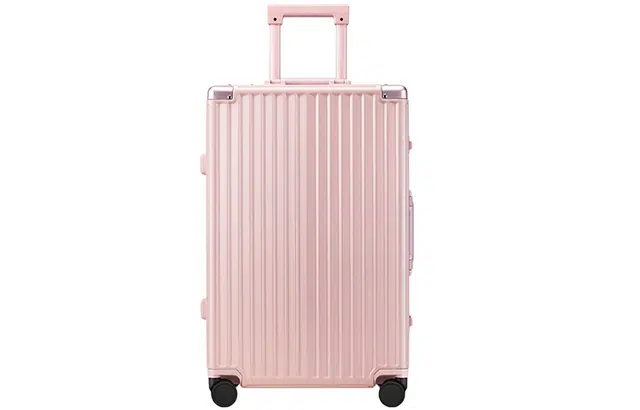 布兰兔 行李箱铝框拉杆箱万向轮行李箱密码箱大学生旅行箱 女款 藕粉色