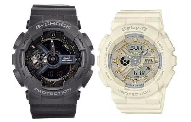 CASIO G-SHOCK BABY-G GA-110-1BDR+BA-110GA-7A2PR