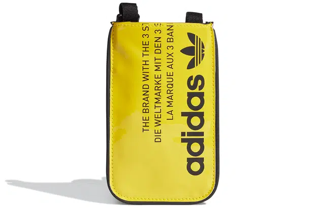 adidas Originals Pouch Glossy Leather Logo Shoulder Bag Yellow