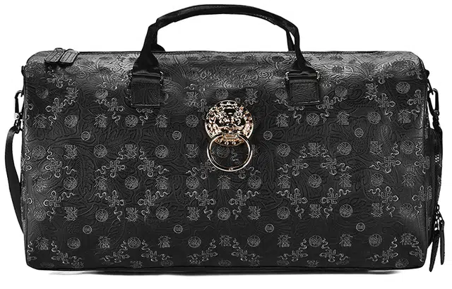 Chusan Lion Head Embroidered Gym Bag