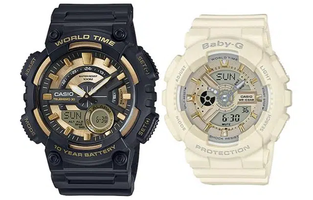 CASIO STANDARDBABY-G AEQ-110BW-9A+BA-110GA-7A2PR