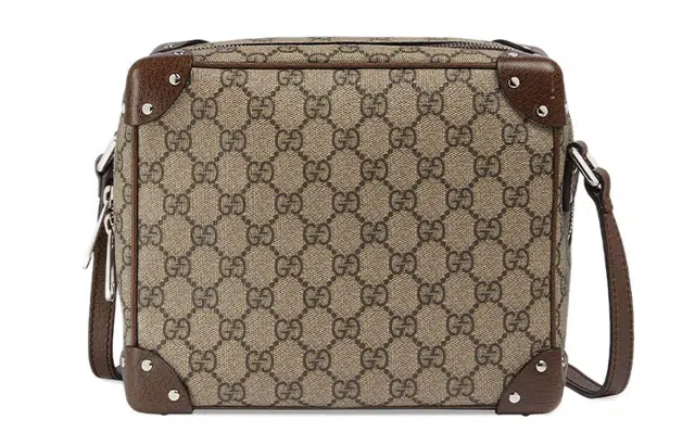 Gucci GG Canvas Box Bag Ebony Brown